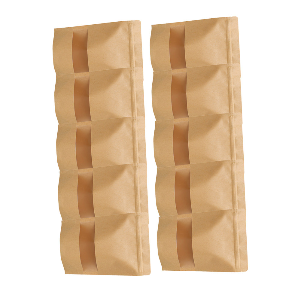 Food Storage Zipper Bags - 50 Stück Lebensmittel-Aufbewahrungsbeutel aus Kraftpapier mit