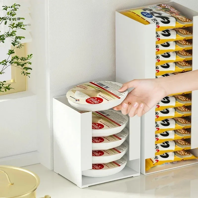Food Storage Kitchen Cabinet - Instant-Nudel-Aufbewahrungsbox Multifunktionaler Küchen-Organizer für Ramen-Becher Vorratsbehälter
