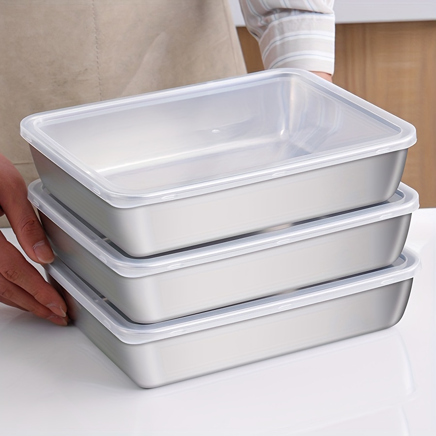 Food Storage Pantry - 1-3 Stück Edelstahl-Lebensmittelbehälter Luftdicht BPA-frei Küchen-Organizer