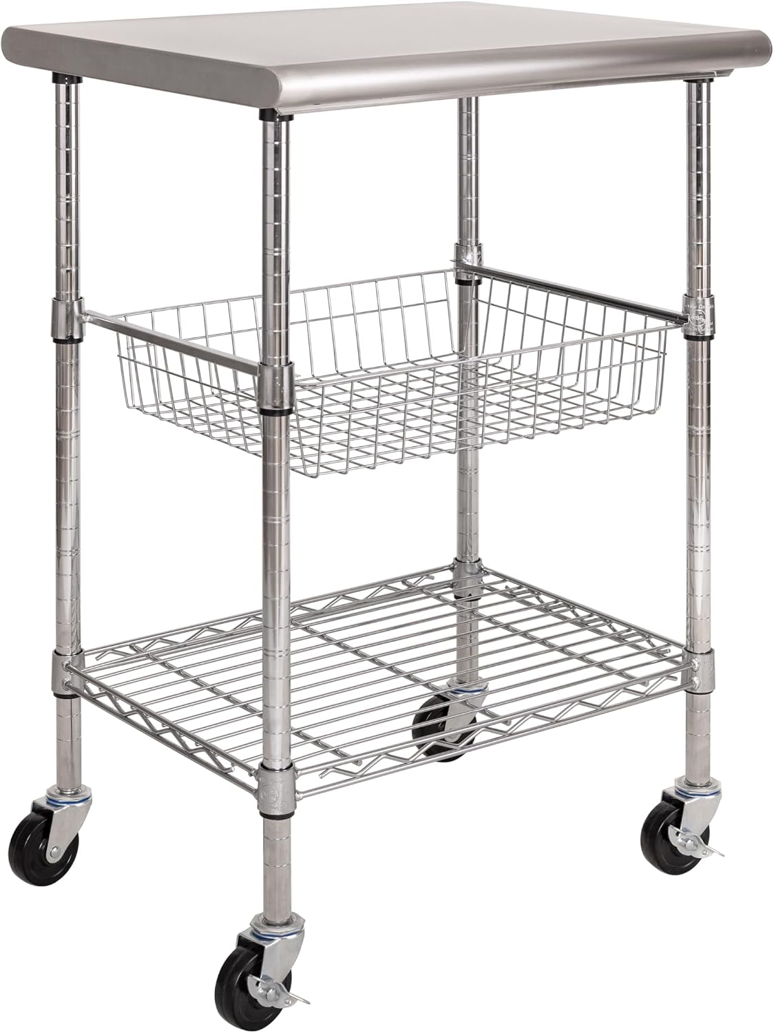 Food Storage On Wheels - Edelstahl-Arbeitstischwagen für den gewerblichen Einsatz, mobile