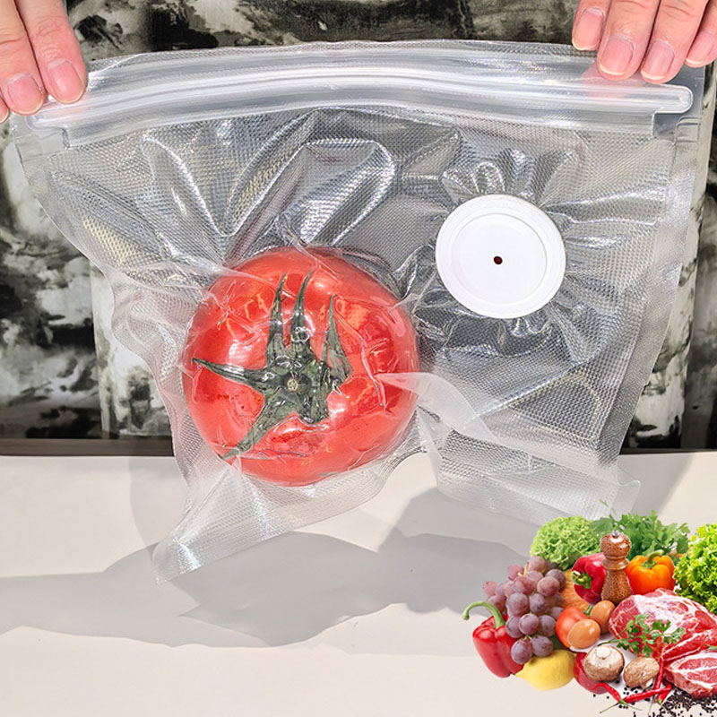 Food Storage Zipper Bags - Verbesserte Version Vakuum-Lebensmittel-Aufbewahrungsbeutel-Set mit Reißverschluss, USB-Elektropumpe,