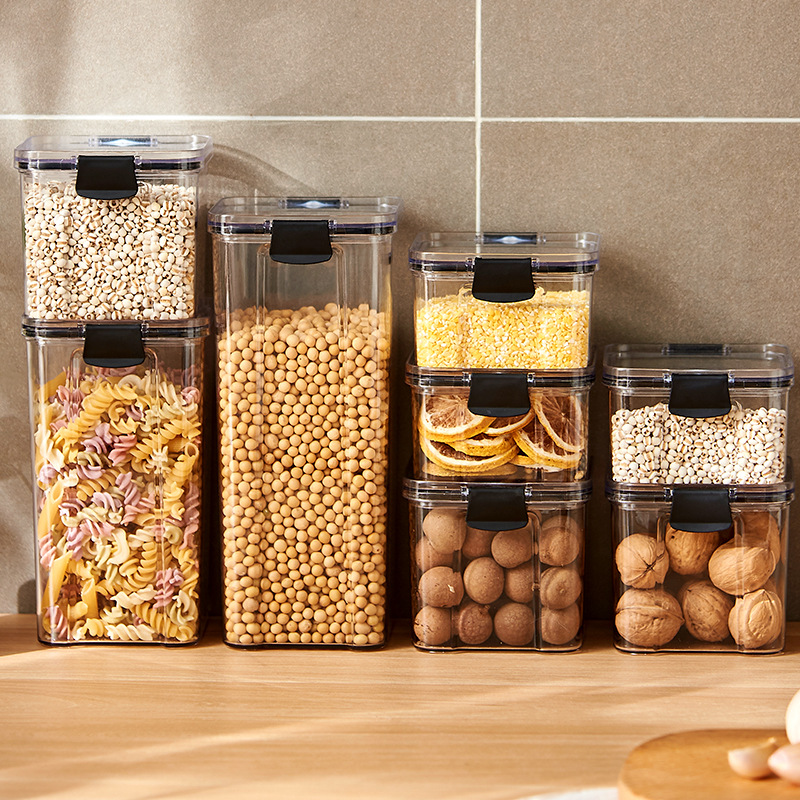 Food Storage Glass Containers - Versiegelte Gläser Küche Getreide Lagerung Organizer