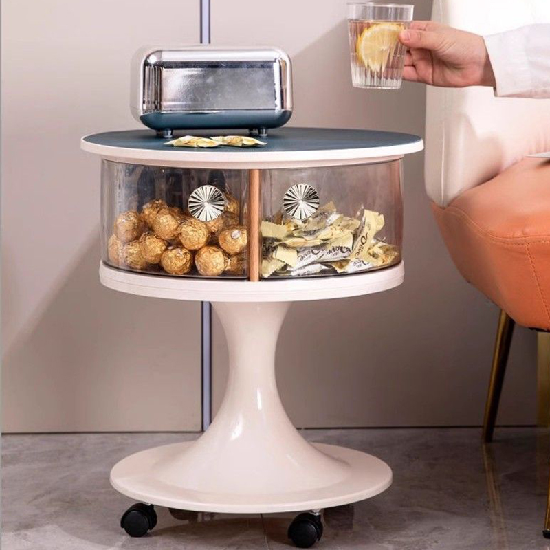 Food Storage On Wheels - Nordische Couchtische, abnehmbarer Sofa-Beistelltisch für Schlafzimmer,