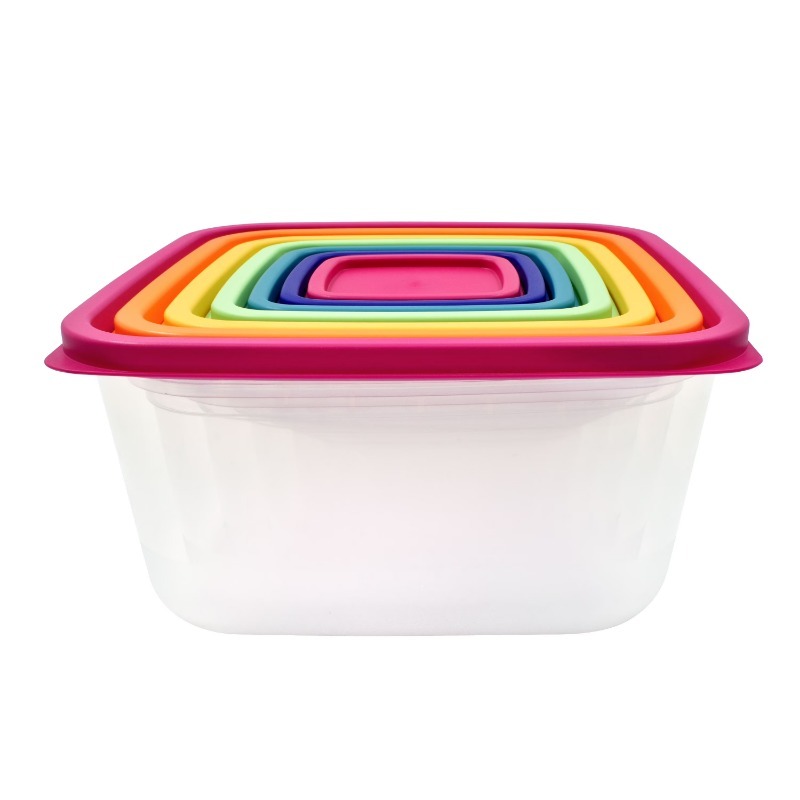 Best Food Storage - Mainstays Plastik-Regenbogen-Lebensmittelaufbewahrungsset, Mehrfarbig, 14-teilig, Ideal für