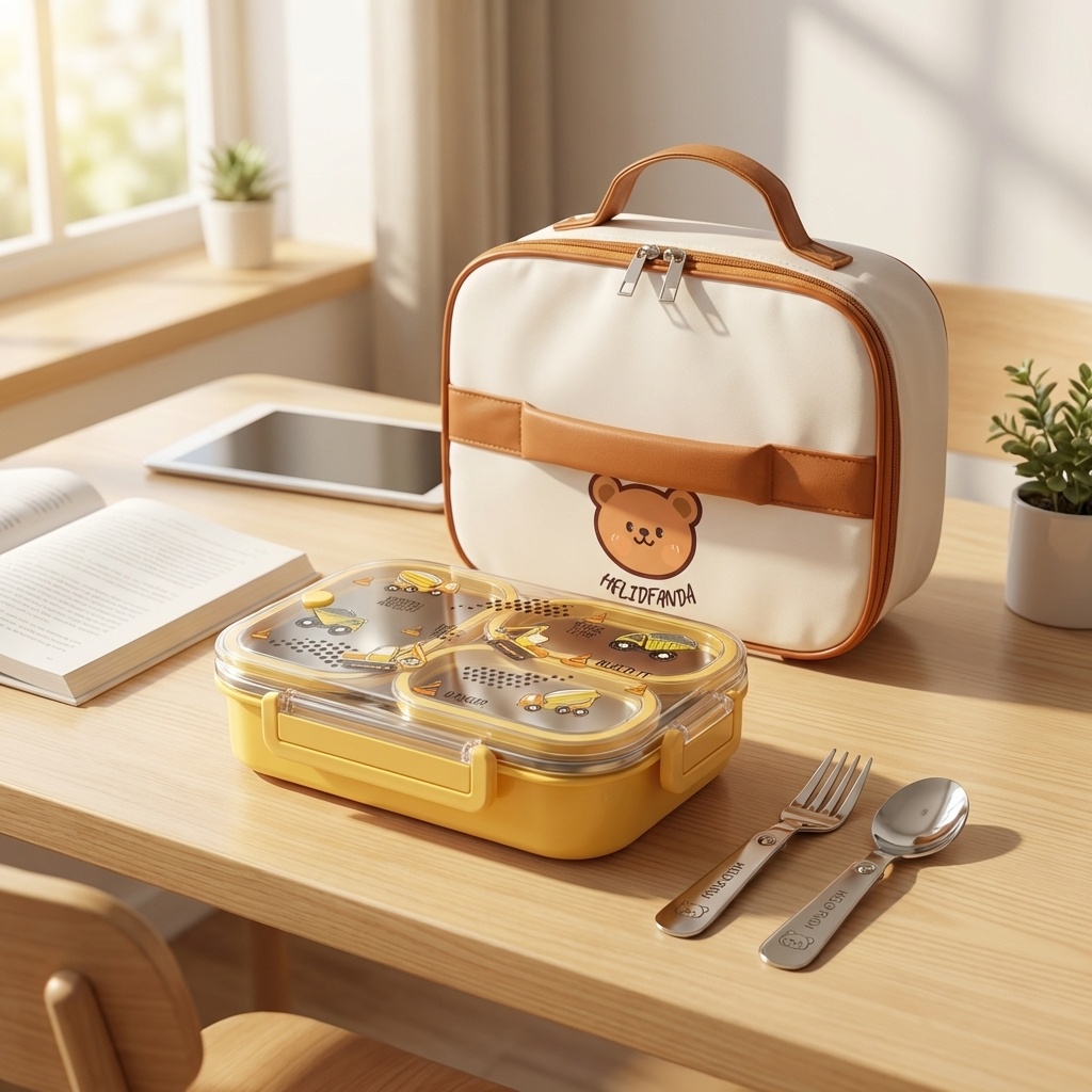 Food Storage Dividers - 900 ml süße, unterteilte Bento-Lunchbox aus