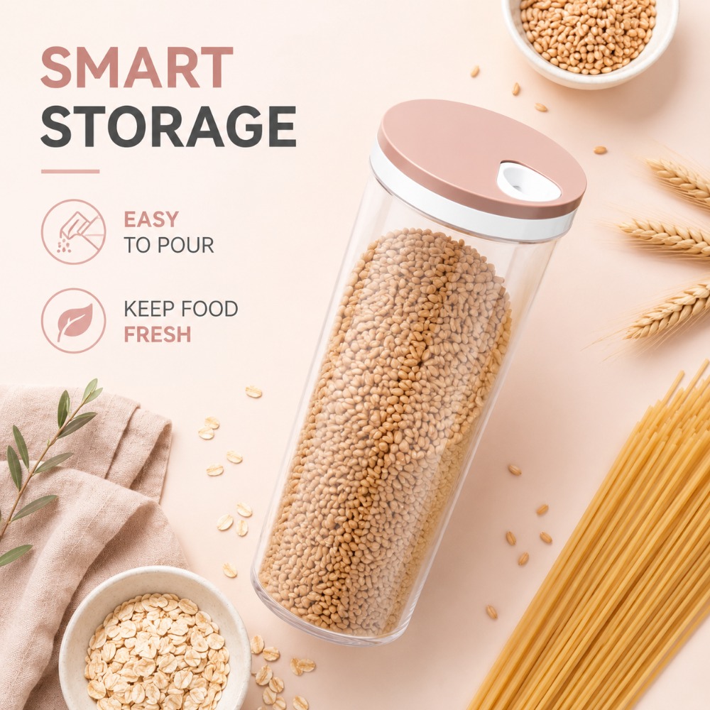 Food Storage Kitchen Cabinet - Luftdichte Nudel-Aufbewahrungsbox 1-3 Stück Kunststoff-Pasta-Behälter mit