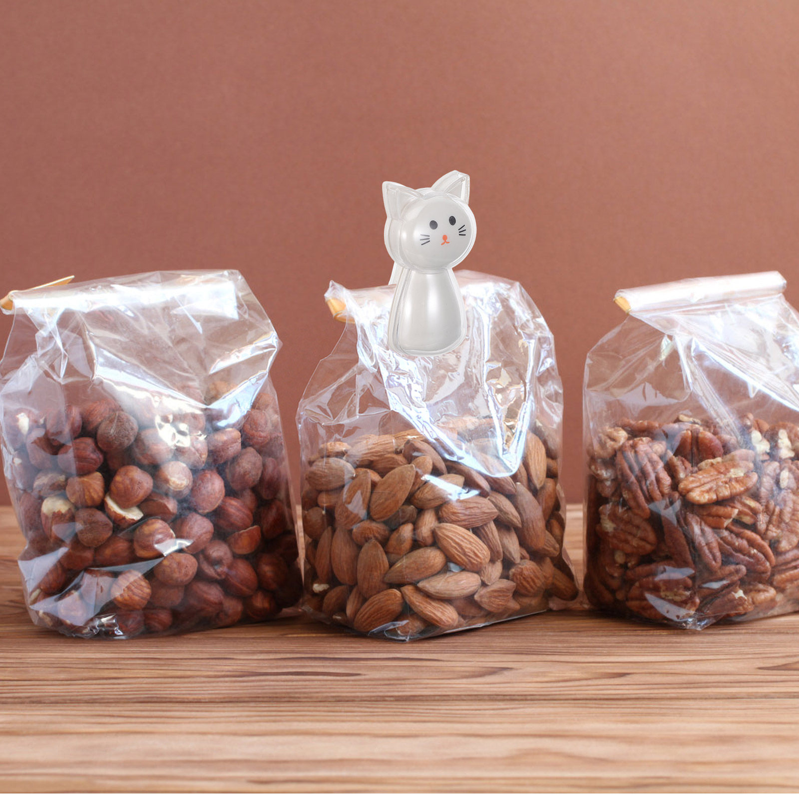 Food Storage Pantry - 2 Stück Niedliche Katzen-Snackbeutel-Clips aus Kunststoff