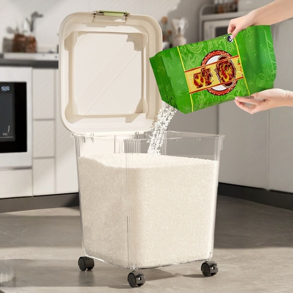 Food Storage On Wheels - Lebensmittelbehälter Insektensicherer Reisaufbewahrungsbehälter Feuchtigkeitsbeständiger 15/25 KG