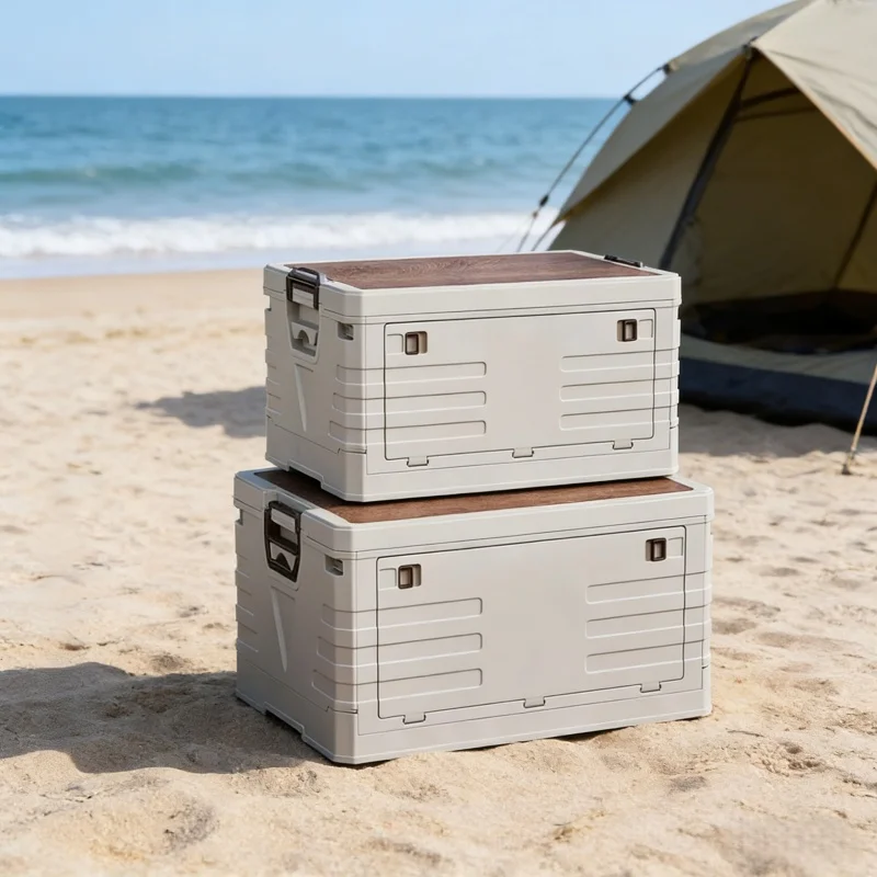 Food Storage With Dividers - Auto-Aufbewahrungsbox für Outdoor-Camping, Faltbare Aufbewahrungsbox mit