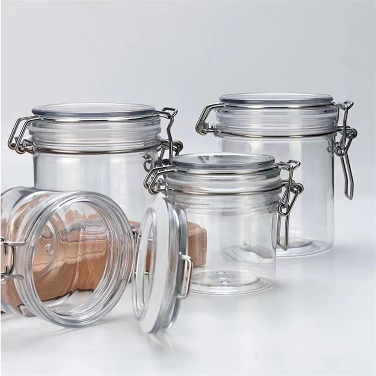 Best Food Storage - Meistverkauftes PET-Druckverschlussglas in Lebensmittelqualität, 350 ml,
