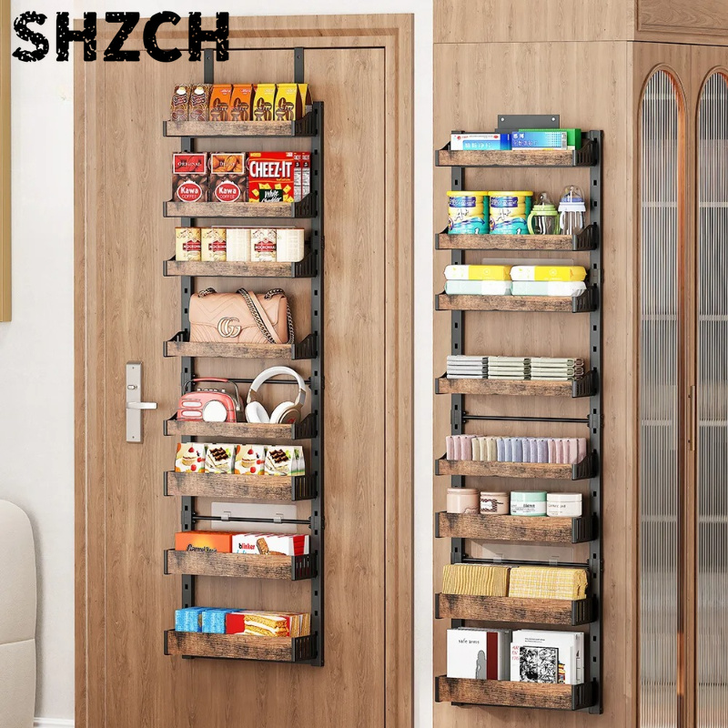 Food Storage Kitchen Cabinet - ‌ Verstellbares Türregal - Platzsparender Küchenorganizer,