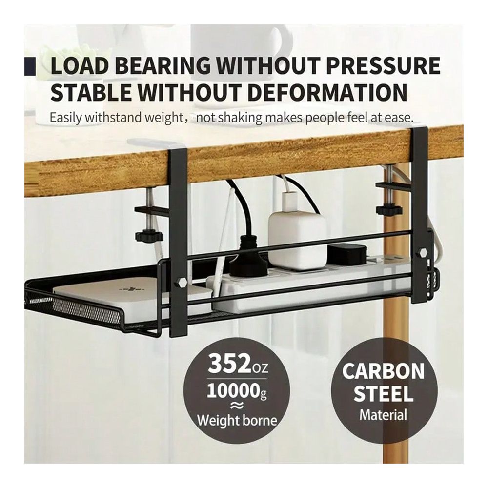 Food Storage And Organizer - Aufbewahrungsregal/-korb für unter dem Schreibtisch, Schreibtisch-Organizer
