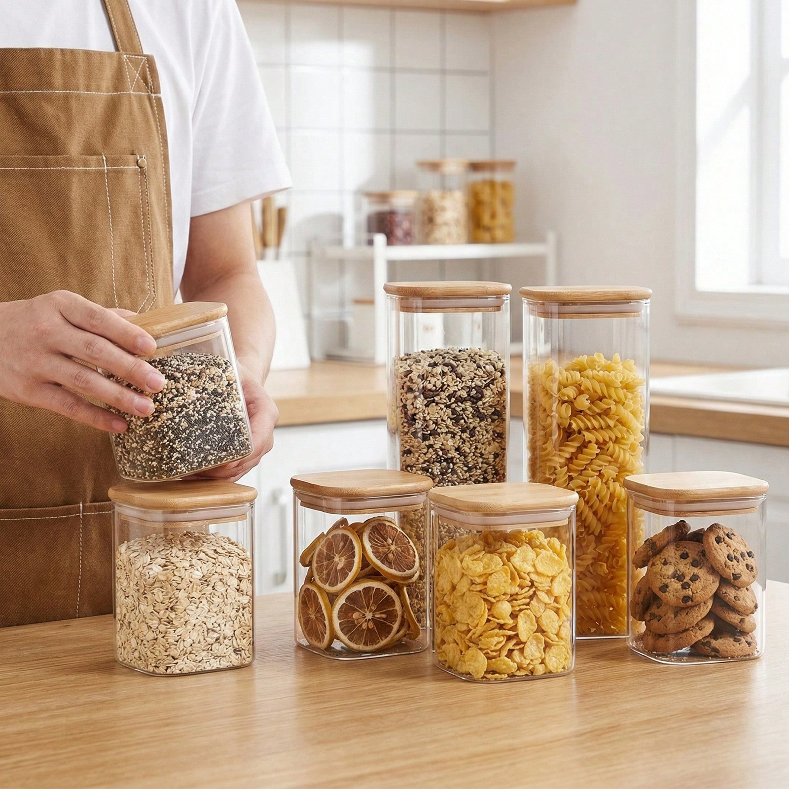 6/12 Stück Glas-Lebensmittelbe – Food Storage Glass Containers Bewertung und Preis