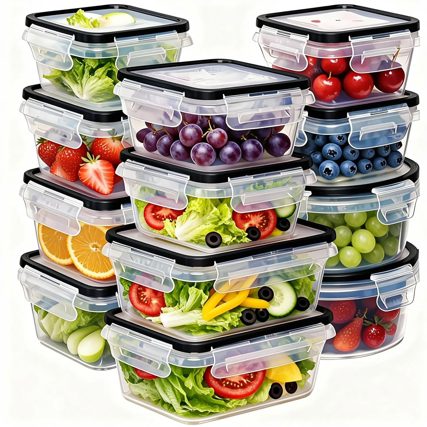 40-teiliges luftdichtes Lebens – Stackable Pantry Bin Bewertung und Preis