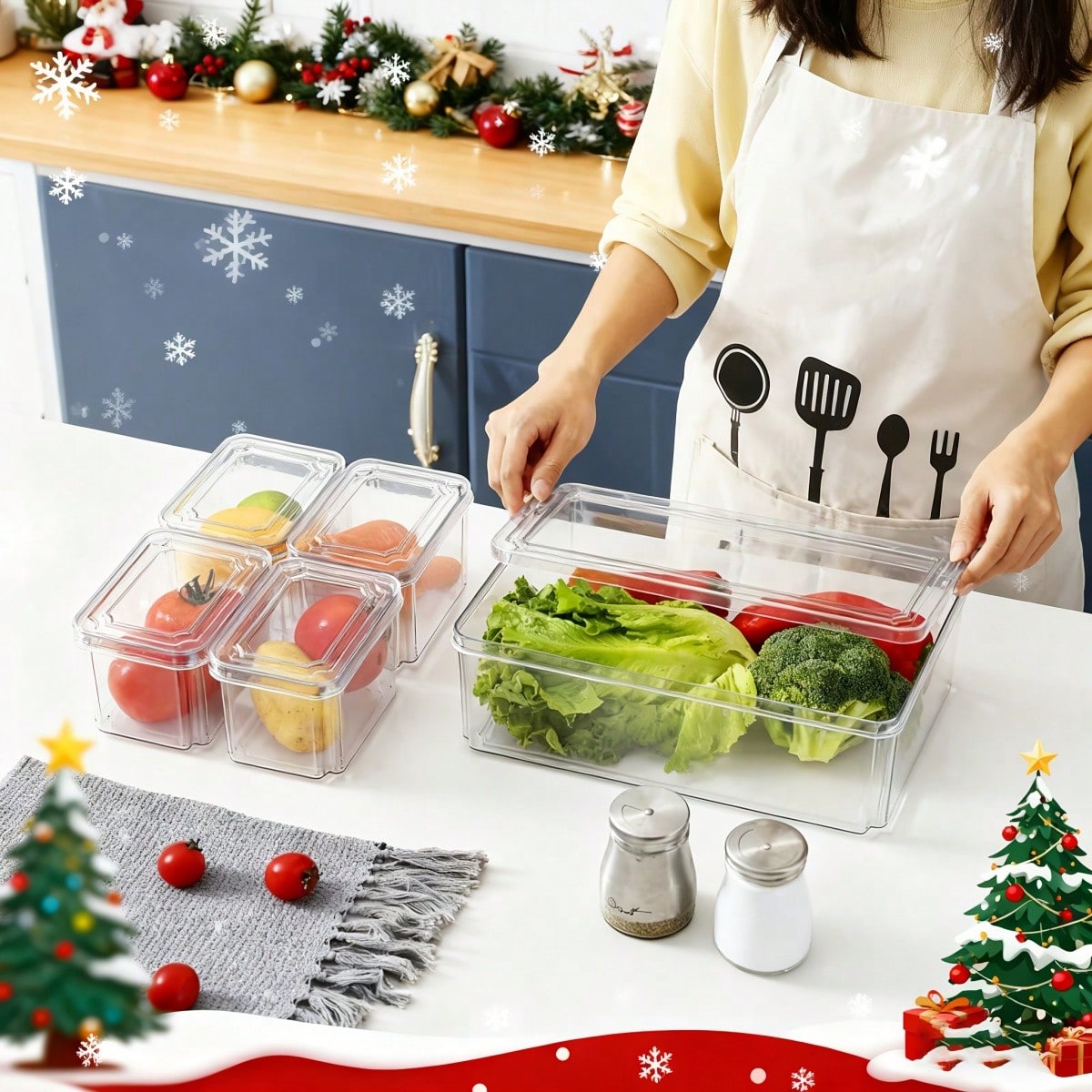 7/14er-Pack stapelbare Kühlsch – Food Storage Kitchen Cabinet Bewertung und Preis