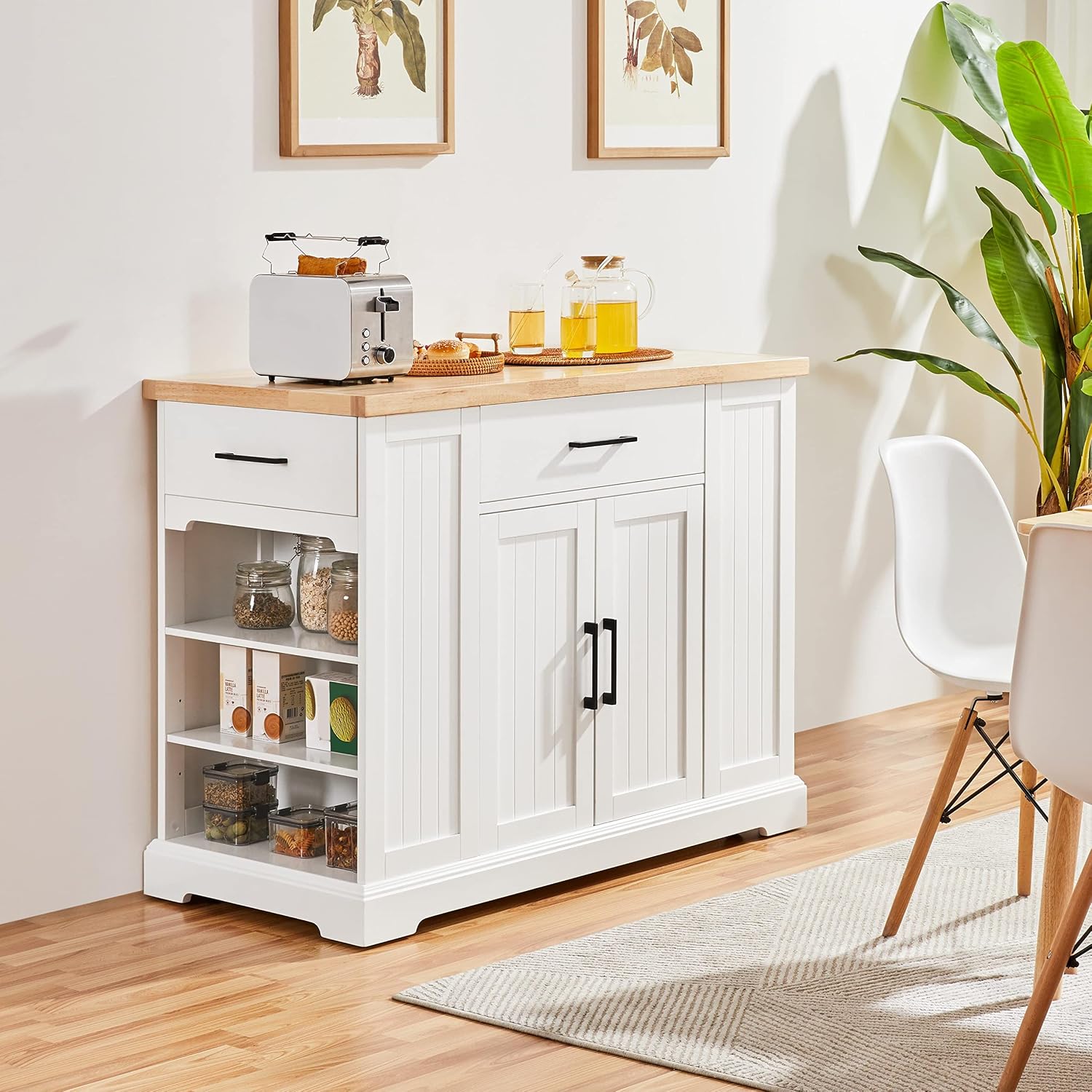 Weißer Rollbarer Küchenwagen m – Food Storage On Wheels Bewertung und Preis