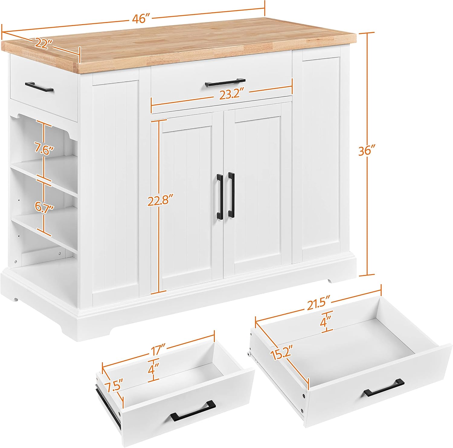 Weißer Rollbarer Küchenwagen m – Food Storage On Wheels Bewertung und Preis