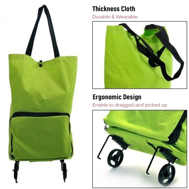 Neue faltbare Einkaufstasche a – Food Storage On Wheels Bewertung und Preis