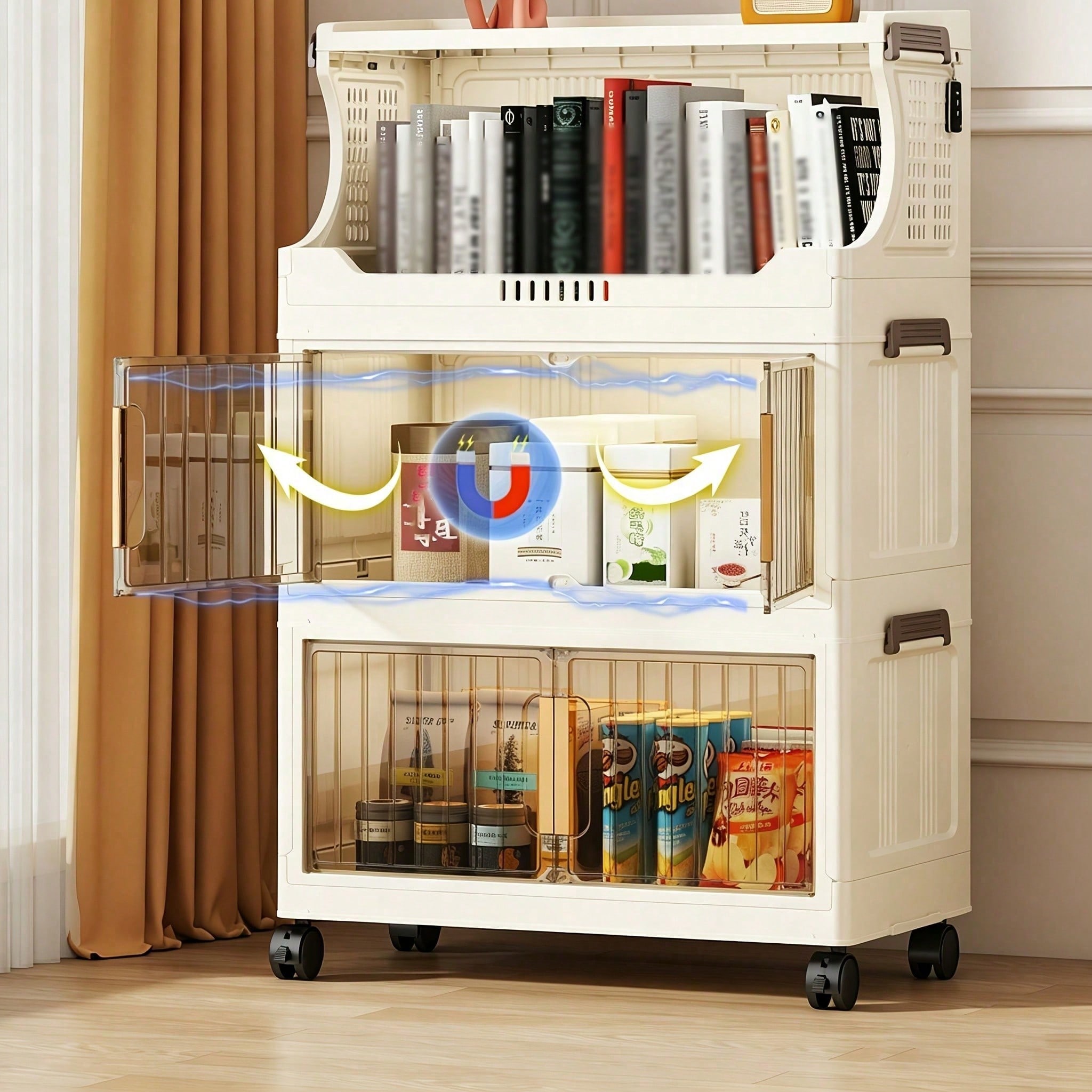 20,8 Zoll breiter, zusammenkla – Stackable Pantry Bin Bewertung und Preis