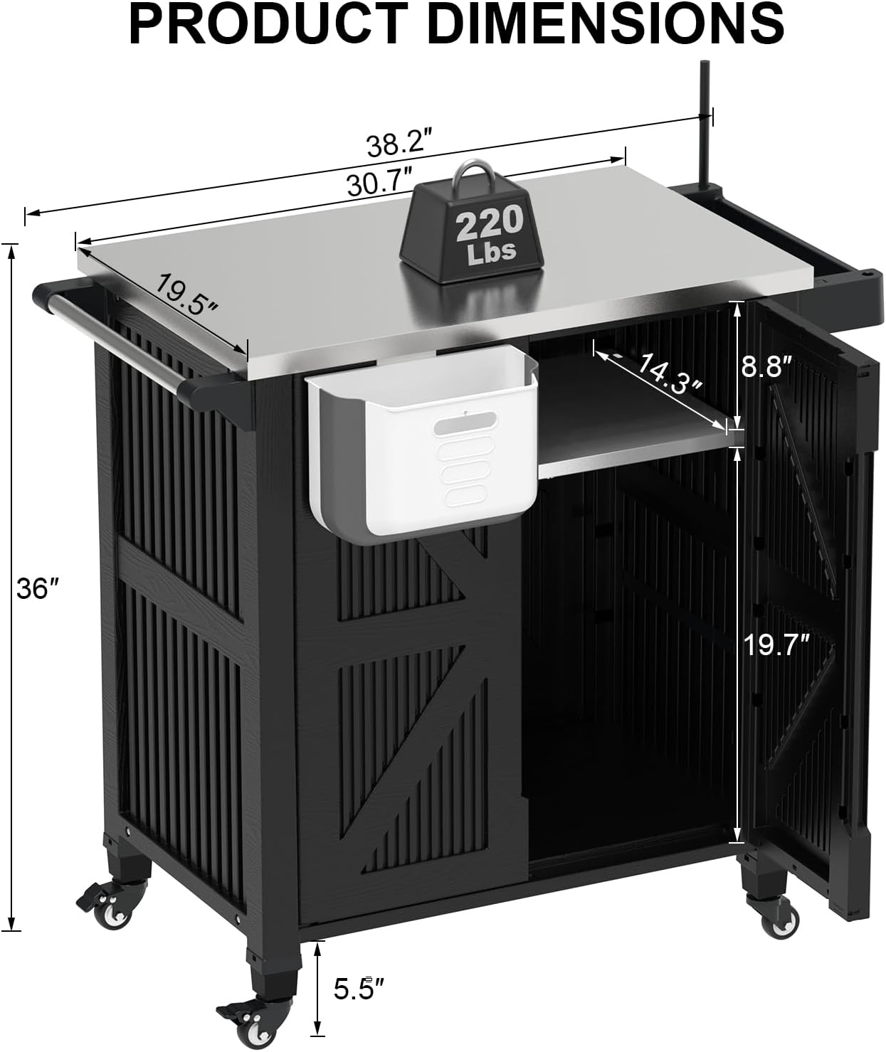 Outdoor-Grillwagen mit Aufbewa – Food Storage On Wheels Bewertung und Preis