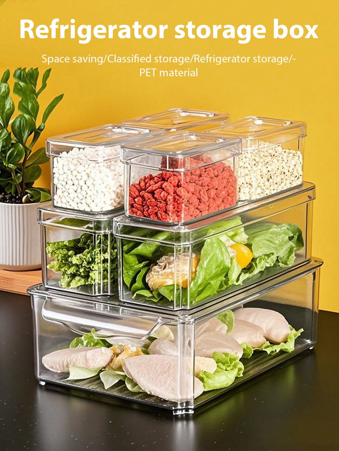 7er-Pack stapelbare Kühlschran – Stackable Pantry Bin Bewertung und Preis