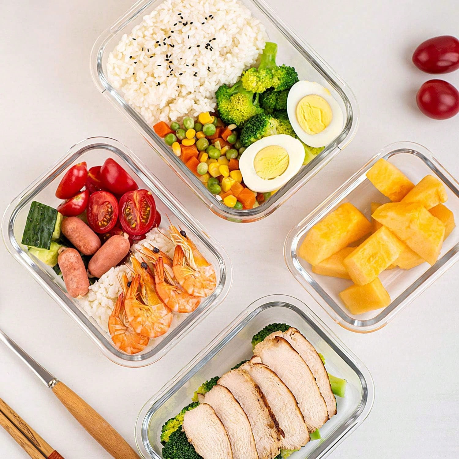 10er-Pack Glas-Mahlzeitbehälte – Food Storage Glass Containers Bewertung und Preis