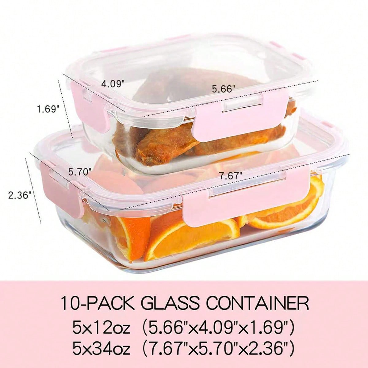 10er-Pack Glas-Mahlzeitbehälte – Food Storage Glass Containers Bewertung und Preis