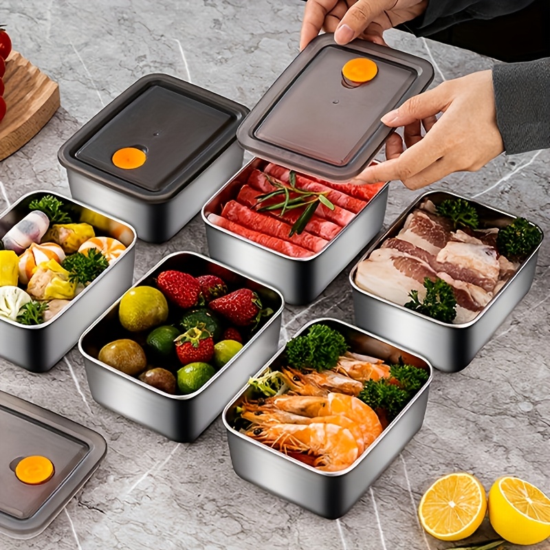 4-teiliges Edelstahl-Lebensmit – Food Storage Pantry Bewertung und Preis