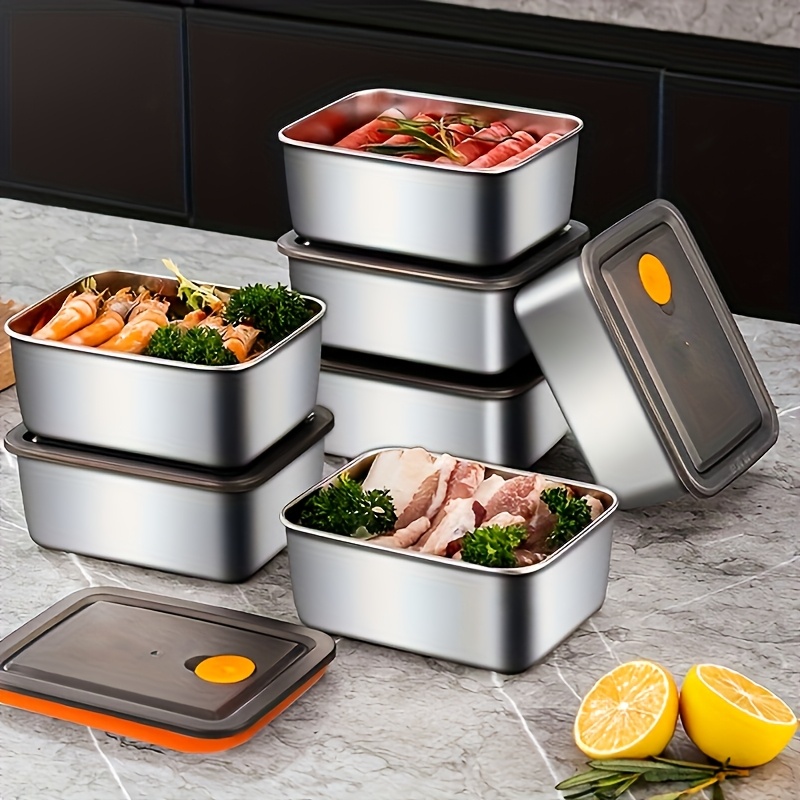 4-teiliges Edelstahl-Lebensmit – Food Storage Pantry Bewertung und Preis