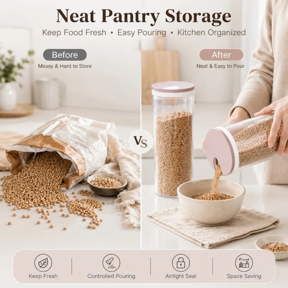Luftdichte Nudel-Aufbewahrungs – Food Storage Kitchen Cabinet Bewertung und Preis
