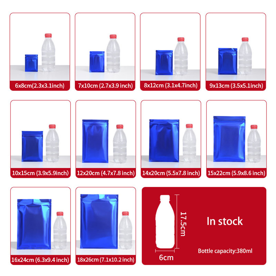 100 Stück matte blaue Folien-R – Food Storage Zipper Bags Bewertung und Preis