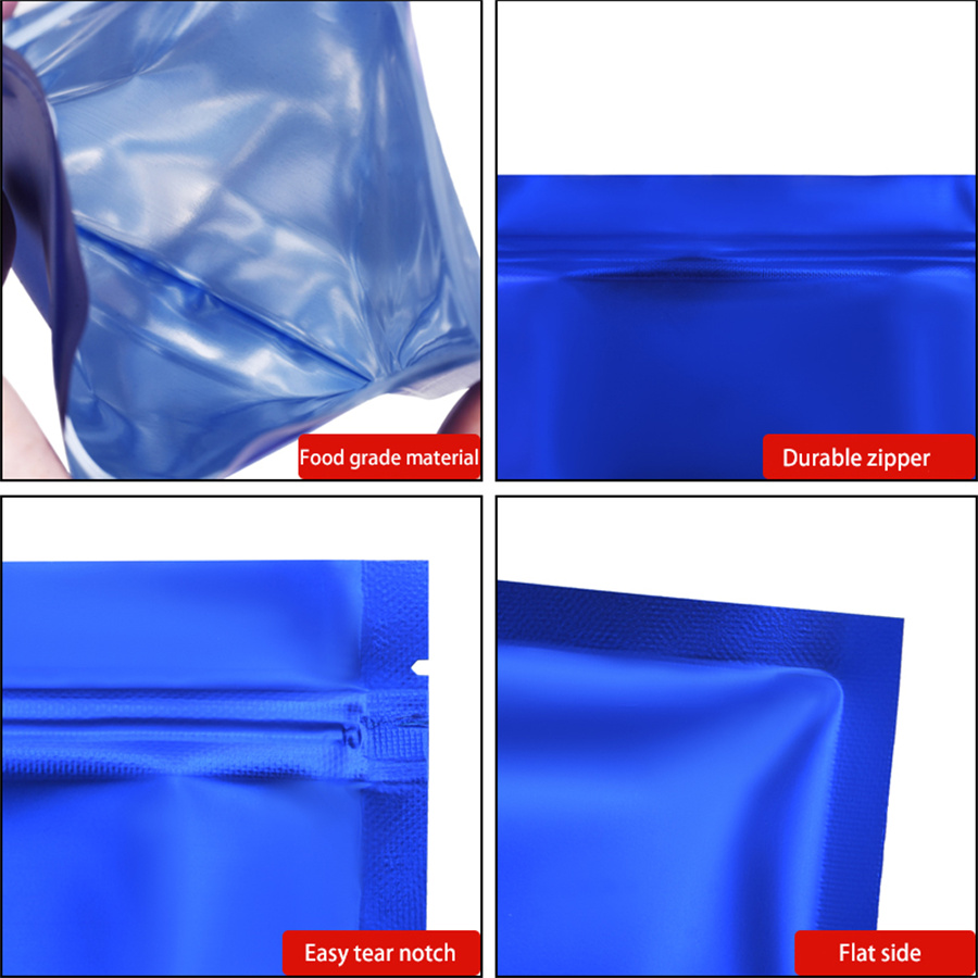 100 Stück matte blaue Folien-R – Food Storage Zipper Bags Bewertung und Preis