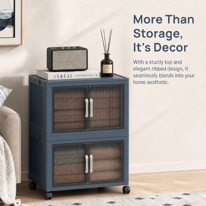 3-stufiger faltbarer Kunststof – Stackable Pantry Bin Bewertung und Preis