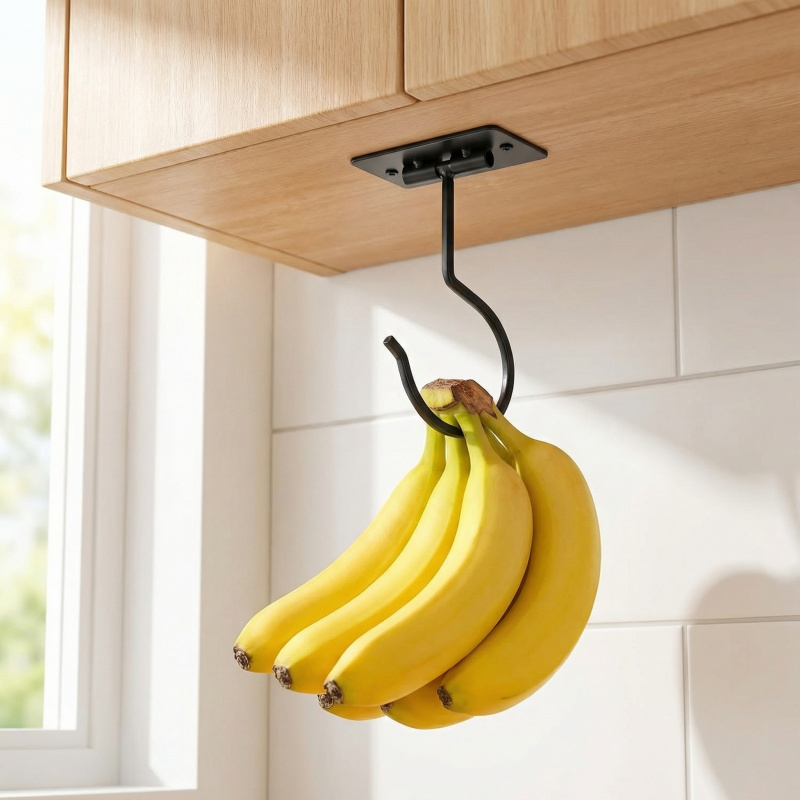 Schwarzer Metall-Selbstklebeha – Food Storage Kitchen Cabinet Bewertung und Preis